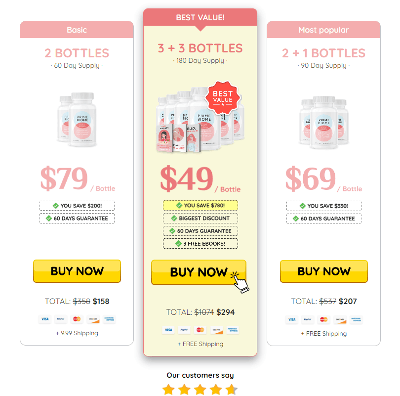 primebiome 6 bottle